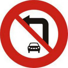 biển báo cấm ô tô rẽ trái