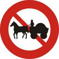 Biển báo Cấm xe súc vật kéo
