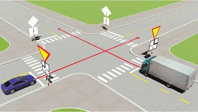 Xe nào phải nhường đường là đúng quy tắc giao thông?