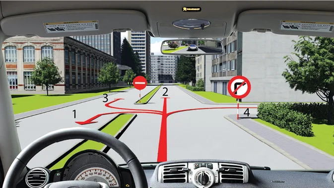 Người lái xe điều khiển xe chạy theo hướng nào là đúng quy tắc giao thông?