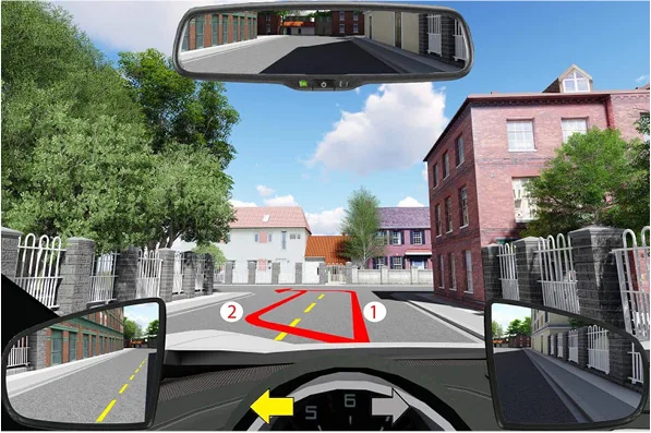 Để điều khiển xe rẽ trái, bạn chọn hướng đi nào dưới đây?